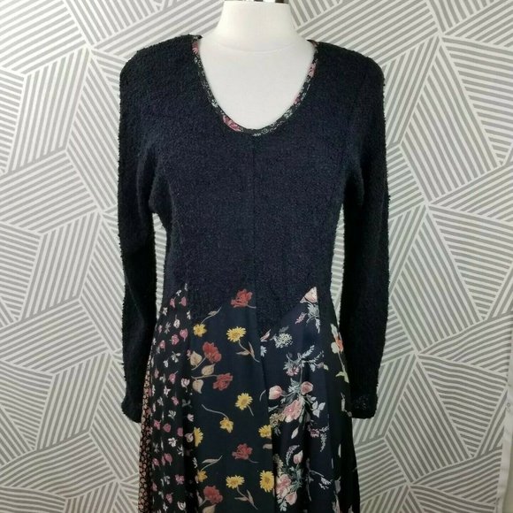 Vintage 90s Boucle Sweater Dress size Medium wool - Picture 2 of 9